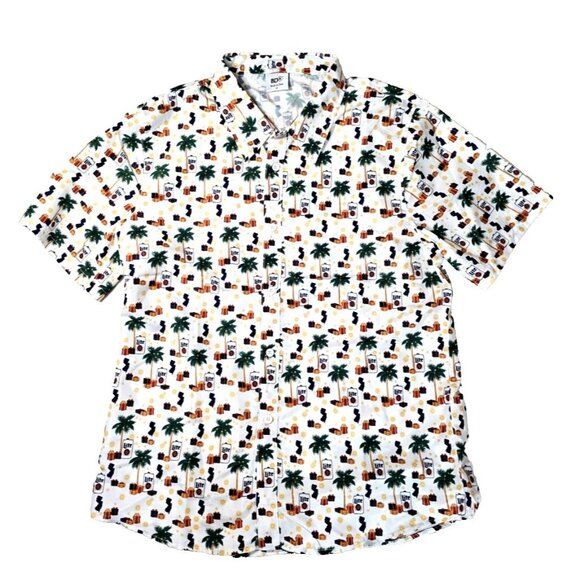 Miller Lite NJ Holiday Men's Button Down HAWAIIAN Shirt Medium - Picture 4 of 9